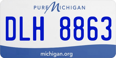 MI license plate DLH8863
