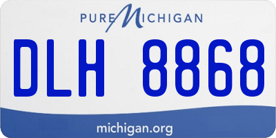 MI license plate DLH8868