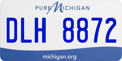 MI license plate DLH8872