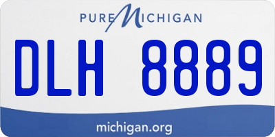 MI license plate DLH8889
