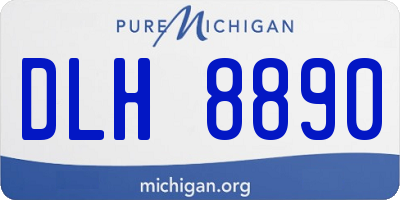MI license plate DLH8890