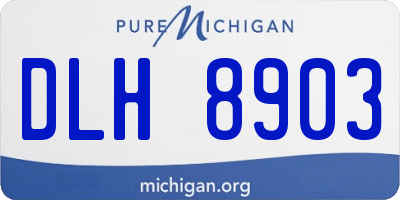 MI license plate DLH8903