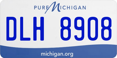 MI license plate DLH8908