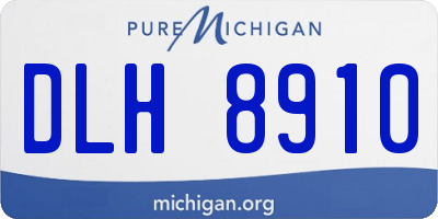 MI license plate DLH8910