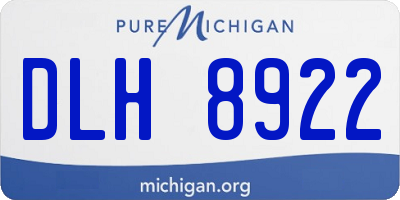 MI license plate DLH8922