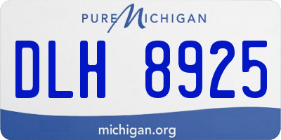 MI license plate DLH8925