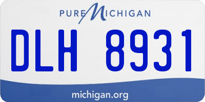 MI license plate DLH8931