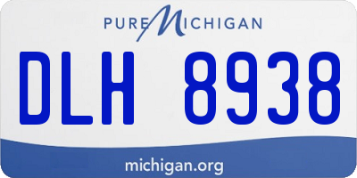 MI license plate DLH8938