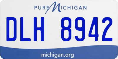 MI license plate DLH8942