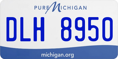 MI license plate DLH8950