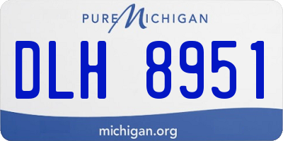 MI license plate DLH8951