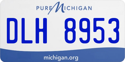 MI license plate DLH8953