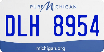 MI license plate DLH8954