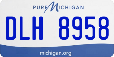 MI license plate DLH8958