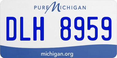 MI license plate DLH8959