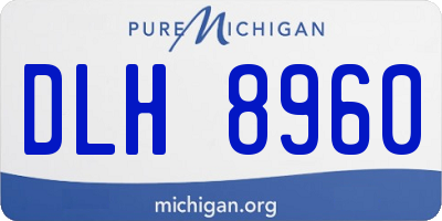 MI license plate DLH8960