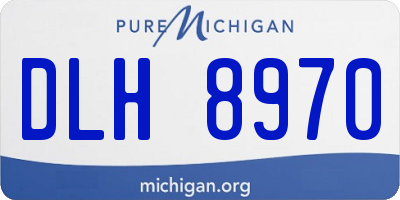 MI license plate DLH8970