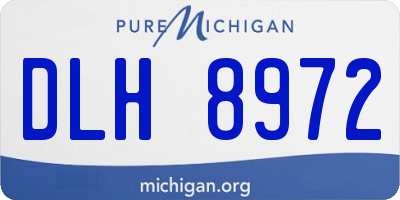 MI license plate DLH8972