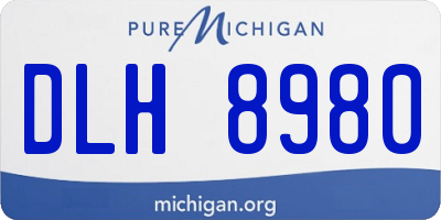 MI license plate DLH8980