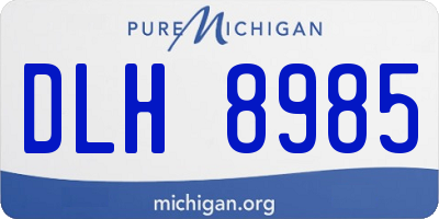 MI license plate DLH8985