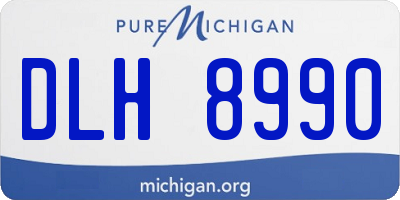 MI license plate DLH8990