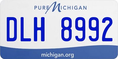 MI license plate DLH8992