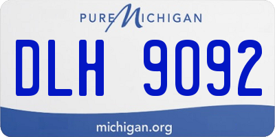 MI license plate DLH9092