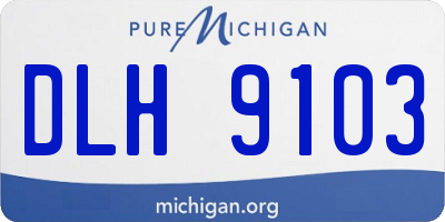 MI license plate DLH9103