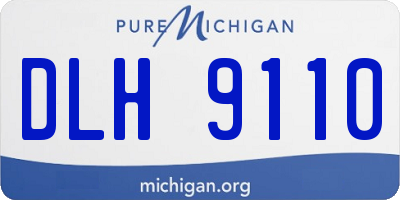 MI license plate DLH9110