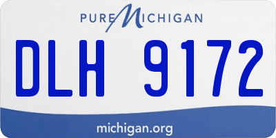 MI license plate DLH9172