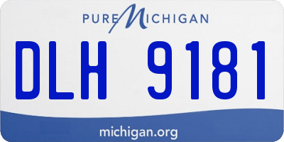 MI license plate DLH9181