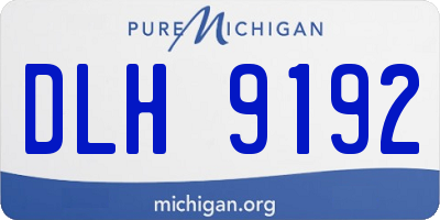 MI license plate DLH9192