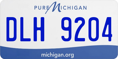 MI license plate DLH9204