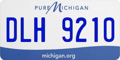 MI license plate DLH9210