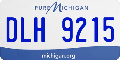 MI license plate DLH9215
