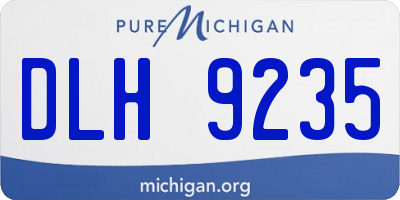 MI license plate DLH9235