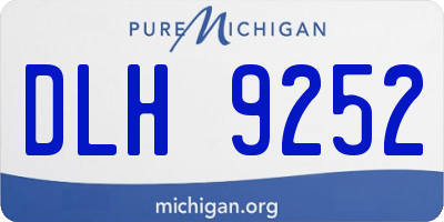 MI license plate DLH9252