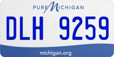 MI license plate DLH9259