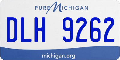 MI license plate DLH9262