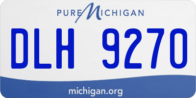 MI license plate DLH9270