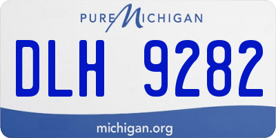 MI license plate DLH9282