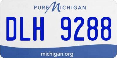 MI license plate DLH9288