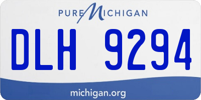 MI license plate DLH9294