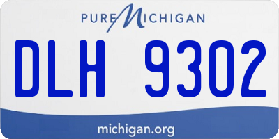 MI license plate DLH9302