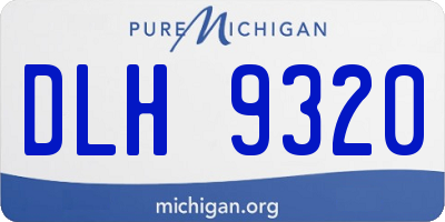 MI license plate DLH9320