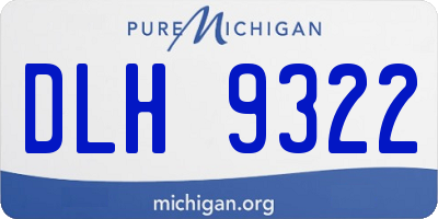 MI license plate DLH9322