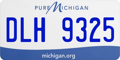 MI license plate DLH9325