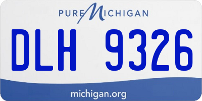 MI license plate DLH9326
