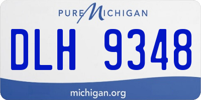 MI license plate DLH9348