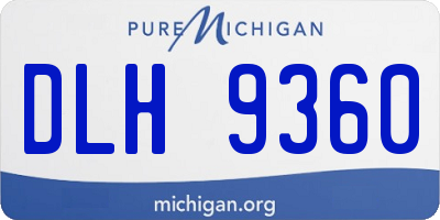 MI license plate DLH9360